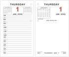At-a-glance 2026 Desk Calendar Refill, Daily, 3-1/2" X 6, Standard Red New. Price: $20.04.