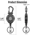 2-PACK Sidekick Badge & Key Reel Heavy Duty Retractable Holder -23'' Cord New. Price: $8.99.