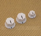 PK-0174-025 White Knobs For Fender Jazz Bass Usa 1/4" Solid Shaft Pots New. Price: $20.00.