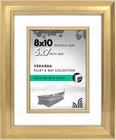 8X10 Gold Picture Frame With Mat Shatter-resistant Glass Wall Or Tabletop New. Price: $124.44.
