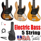 Glarry 3 Colors Electric Bass Guitar 5 String W/bag & Strap Amp For Beginner New. Price: $113.99.