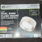Commercial Electric Led Dual Band Flush Mount Dimmable Brushed Nickel 6IN Open. Price: $14.84.