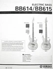 Yamaha BB614 / BB615 And String Bass Guitar Service Manual Parts List. Used. Price: $12.99.