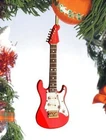 Realistic Red Electric Guitar Christmas Ornament, 5" Tall By Broadway Gifts New. Price: $15.99.