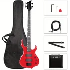 Electric Bass Guitar Full Size Flame Design Set With 20 Watt Amplifier New. Price: $220.00.