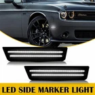 For 08-14 Dodge Challenger White Led Front Fender Side Marker Lights Lamp Smoked New. Price: $19.94.