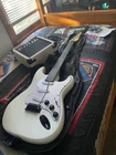 Lyxpro 39" 6 String Electric Guitar - White (kit With 20W Amplifier, Tremelo Open. Price: $149.99.