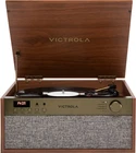 Victrola Century Essential 5-IN-1 Vinyl Stream Bluetooth Music Center Walnut Open. Price: $119.59.