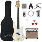 Fojill Full 4 Four String Electric Bass Guitar 20W Size, Cream New. Price: $218.47.