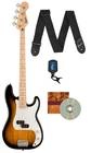Fender Squier Sonic Precision Bass Guitar - 2 Color Sunburst W/ Tuner New. Price: $279.99.