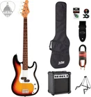 Austin Classic Double Cutaway Electric Bass Sunburst Finish Bundle With 10 Wa... New. Price: $388.99.