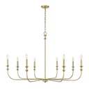 Vintage Brass Eight Light Chandelier From The Savanne Collection New. Price: $441.90.