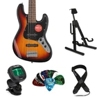 Squier Affinity Series Jazz Bass V Essentials Bundle 3-COLOR Sunburst New. Price: $449.00.