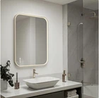 Artika Royce 32 X 24 Led Bathroom Wall Mirror W/ Defogger Brushed Nickel New Open. Price: $99.99.