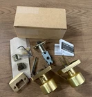 Sure-loc BG101-SQ Sb Bergen Passage Door Knob Set With Square Rose Satin Brass Open. Price: $49.95.