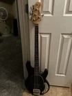 Sterling Sting Ray Black Bass Guitar Used. Price: $209.00.