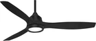 Minka-aire F749L-CL Skyhawk 60" Led Coal Ceiling Fan With Carved Wood Blades New. Price: $299.00.