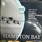 Hampton Bay Eastcastle 4-LIGHT Directional Track Fixture Matte Black Finish New. Price: $29.99.