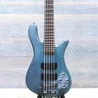 Warwick Rockbass Streamer Standard 5-STRING Ocean Blue Transparent Satin W/bag Open. Price: $849.99.