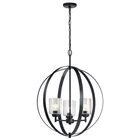 Kichler 44034 Winslow Light 25"W Globe Chandelier - Black New. Price: $359.97.