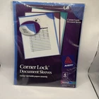 New Sealed Avery Corner Lock Document Sleeves, Letter, Polypropylene. Price: $18.00.