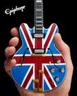 Oasis - Axe Heaven Epiphone "union Jack Sheraton" Casino Mini Guitar Replica Col New. Price: $40.69.