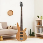 4-STRING Beginner Electric Bass Guitar Set Hh Pickups Bag Ib-style Natural New. Price: $123.99.