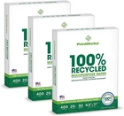 Printworks 100% Recycled Printer Paper 8.5" X 11" White - 20 Lb Copy & Multipurp New. Price: $44.94.
