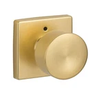 Sure-loc BG102-SQ Bergen Privacy Door Knob Set With Square Rose Satin Brass New. Price: $33.99.