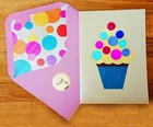 "wishing You Sweet And Happy Birthday" Papyrus Card Layered Cupcake New. Price: $7.95.