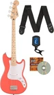 Fender Squier Sonic Bronco Bass - Tahitian Coral W/ Tuner New. Price: $279.99.
