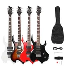 4 Colors Glarry Burning Fire Basswood Right Handed Electric Guitar Bag Set New. Price: $75.99.