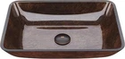 Vigo Donatello 18"L X 13"W 4"H Over The Counter Glass Rectangular Vessel Bathr Open. Price: $40.99.