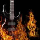 Glarry Right Handed Burning Fire Electric 4 Strings Bass Guitar Kit 20W Black New. Price: $97.99.