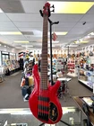 Cort C5DELUXECRD Artisan Series Bass Guitar (5 String). Candy Red Open. Price: $449.00.