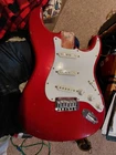Squier Standard Stratocaster Loaded Body, Candy Apple Red Metallic, 3 Single... Used. Price: $100.00.