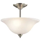 Kichler Nicholson Semi Flush 3LT, Brushed Nickel, Satin Etched - 42879NI New. Price: $134.97.