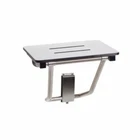 Seachrome Lift-assist Shower Seat, Yoke-style Bench, Wall Mount, 24" X 15", Soli Open. Price: $164.99.
