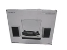Victrola - Montauk Bluetooth Record Player With 3 Speed Turntable And Bookshelf Open. Price: $139.99.