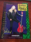 1993 Vintage 8X11 Print Ad Fernandes Guitar Dana Strum Of Slaughter APB-100 Bass. Price: $9.95.