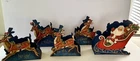 Vintage Hallmark Paper Christmas Card Holder 5 Pcs Santa Sleigh Die Cut Used. Price: $20.00.