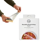 W&p Reusable Silicone Stretch Wrap, 1 Box With Wraps Set Of 3, Transparent New. Price: $26.11.
