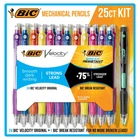 Bic Mechanical Pencil Kit, 24 Velocity + 1 Break Resistant, 0.7MM Lead, 25-COUNT New. Price: $21.58.