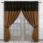 Hiend Accents Chocolate Tan Star Set Of 84IN Rod Pocket Curtains WS2018 148357 New. Price: $129.00.