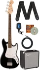 Fender Squier Sonic Bronco Bass - Black W/ Rumble 15 Amplifier New. Price: $389.99.