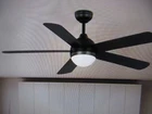 Hampton Bay Morland 52 In. Smart Indoor/covered Outdoor Matte Black Ceiling Fan Open. Price: $74.95.