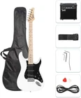 Glarry Full Size Electric Guitar Kit W/ 20W Amp Beginner Pack Bag New. Price: $163.11.