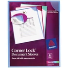 Avery Corner Lock Document Sleeves, Holds Up To 20 Sheets, Assorted Colors, 6 New. Price: $12.14.