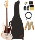 Fender Flea Jazz Bass - Roadworn Shell Pink W/ Guitar Cleaning Kit New. Price: $1999.99.