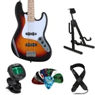 Squier Affinity Series Jazz Bass Essentials Bundle 3-COLOR Sunburst With Maple New. Price: $419.99.